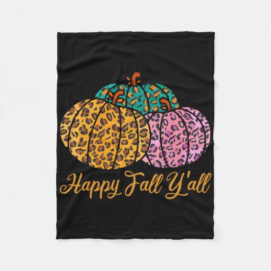 ヒョウかぼちゃ幸せ秋ヤール秋かぼちゃ海 フリースブランケット (正面)