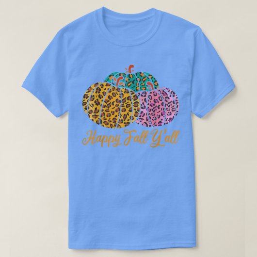 ヒョウかぼちゃ幸せ秋ヤール秋かぼちゃ海 Tシャツ (デザイン正面)