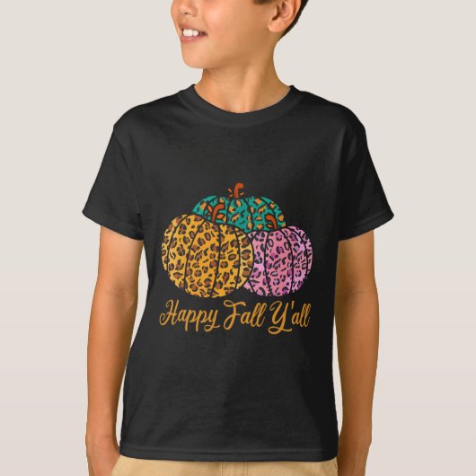 ヒョウかぼちゃ幸せ秋ヤール秋かぼちゃ海 Tシャツ (正面)