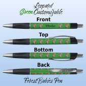 ヒョウかわいいユニークキティお洒落キャットグリーン ボールペン