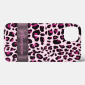 ヒョウかわいらしアニマルプリントパーソナライズされた Case-Mate iPhoneケース (裏面 (横))