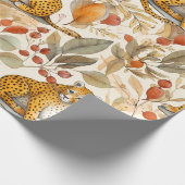 ヒョウかわいらし野生猫自然動物相 ラッピングペーパー (角)