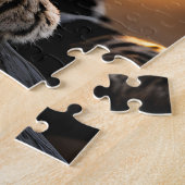 ヒョウが太陽を浴びる様子 ジグソーパズル (側面)