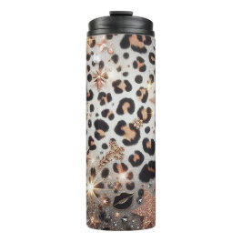 ヒョウきらめくプリント タンブラー