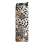 ヒョウきらめくプリント タンブラー (回転左)