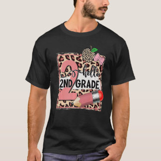 ヒョウこんにちは2年生先生スクーの初日 Tシャツ