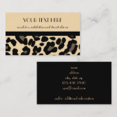 ヒョウで美しい 名刺 (正面/裏面)