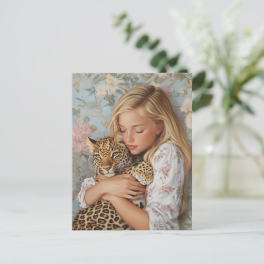 ヒョウとエンス抱擁 ポストカード (スタンド正面)