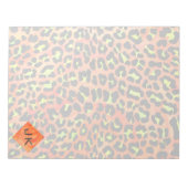 ヒョウとオレンジとイエローモノグラム ノートパッド (正面)