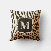 ヒョウとゼブラ クッション (裏面)