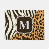 ヒョウとゼブラ ドアマット (正面)