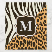 ヒョウとゼブラ ワインラベル (シングルラベル)