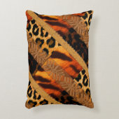 ヒョウとタイガー動物 アクセントクッション (正面(垂直))