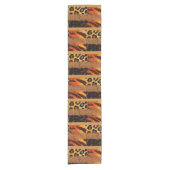 ヒョウとタイガー動物 ショートテーブルランナー (正面)