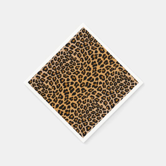 ヒョウとチーターの柄 スタンダードカクテルナプキン (角)