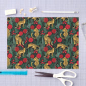 ヒョウとバラティッシュペーパー 薄葉紙 (クラフト)