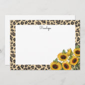ヒョウとヒマワリ ノートカード (正面/裏面)