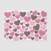 ヒョウとピンクのハートパーティー 薄葉紙 (正面)