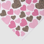 ヒョウとピンクのハートパーティー 薄葉紙 (詳細)