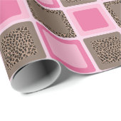 ヒョウとピンクのパーティーラッピング紙 ラッピングペーパー (ロールコーナー)