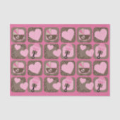 ヒョウとピンクのベビー パターン（の模様が）ある 薄葉紙 (正面)