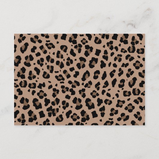 ヒョウとピンクの本ベビー エンクロージャーカード (裏面)