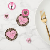 ヒョウとピンクの赤ちゃんシャワーテーブル コンフェッティ (グループ)