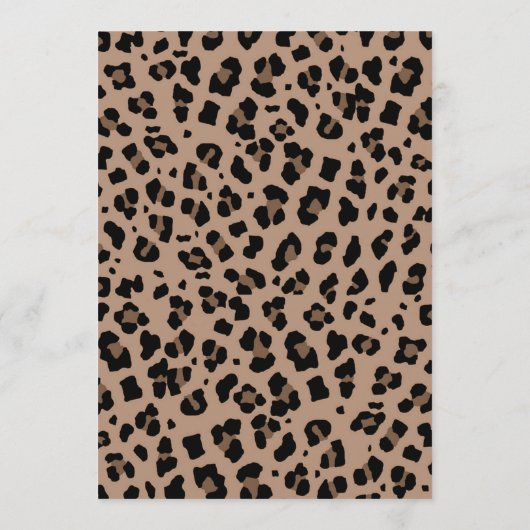 ヒョウとピンクの赤ちゃんシャワー アドバイスカード (裏面)