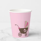 ヒョウとピンクの赤ちゃんシャワー 紙コップ (正面)