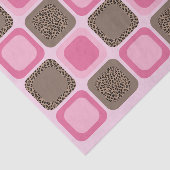 ヒョウとピンクパターン（の模様が）ある 薄葉紙 (詳細)