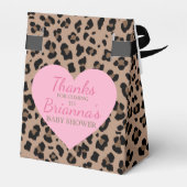 ヒョウとピンクパーティー フェイバーボックス (裏面サイド)