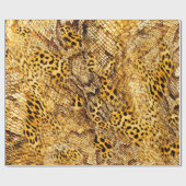 ヒョウとヘビの柄 ラッピングペーパー (フラット)