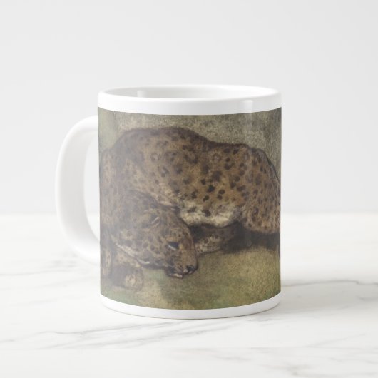 ヒョウとヘビ ジャンボコーヒーマグカップ (正面左)