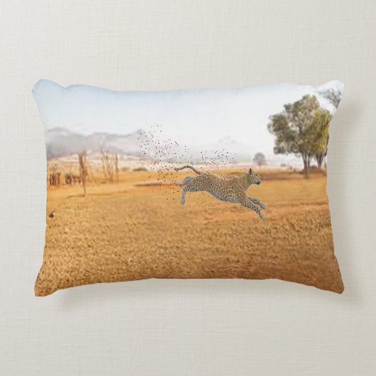 ヒョウと斑点アクセント枕 アクセントクッション (正面)