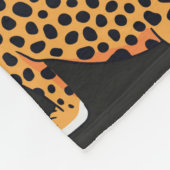 ヒョウと熱帯のヴィンテージのパタ葉ーン フリースブランケット (角)