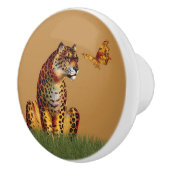 ヒョウと蝶 セラミックノブ (右)