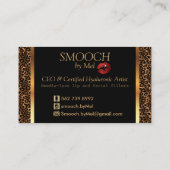 ヒョウと赤い唇を持つメイクアーティスト   名刺 (裏面)