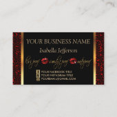 ヒョウと赤い唇を持つ化粧家 名刺 (裏面)