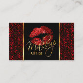 ヒョウと赤い唇を持つ化粧家 名刺 (正面)