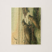 ヒョウのアザラシ、ヴィンテージ水中競技動物海洋生物 ジグソーパズル (縦)