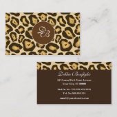 ヒョウのアニマルプリントのスタイリッシュな名刺 名刺 (正面/裏面)