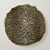 ヒョウのアニマルプリント ラウンドクッション (裏面)