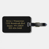 ヒョウのアニマルプリント| DIYの文字 ラゲッジタグ (裏面横)