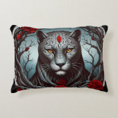 ヒョウのイラストレーション アクセントクッション (正面)