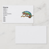 ヒョウのカメレオンのトカゲ、名前、住所1、住所… 名刺 (正面/裏面)