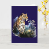ヒョウのカード #1 カード (黄色い花)