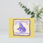 ヒョウのキルト ポストカード (スタンド正面)