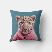 ヒョウのクッションジャングル猫ジャガー クッション (裏面)