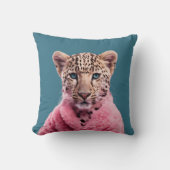 ヒョウのクッションジャングル猫ジャガー クッション (正面)