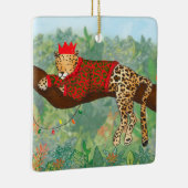 ヒョウのクリスマスセラミックオーナメント セラミックオーナメント (右)